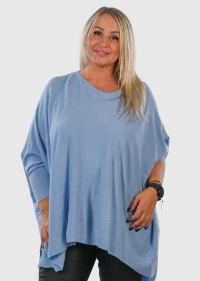 Lila Plus Size light blue oversized sweater