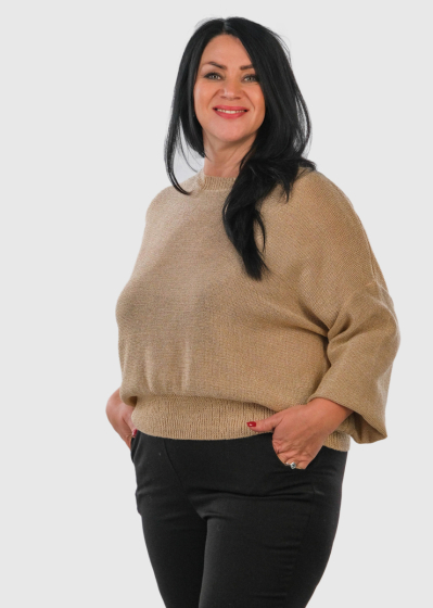 Liza Plus Size gold-colored sweater