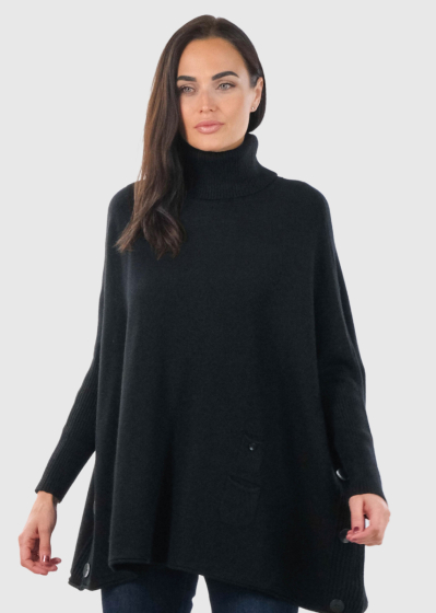 Lesta black oversized sweater