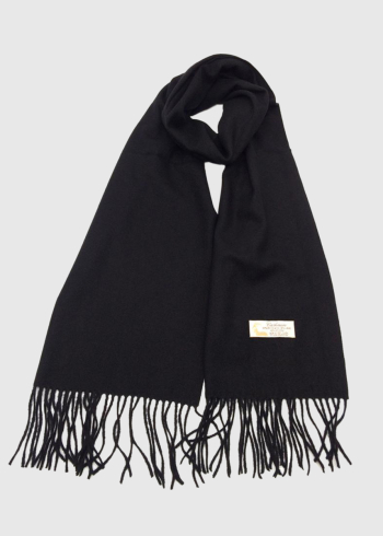 Harli black fringed scarf