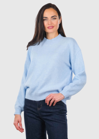 Delmira light blue womens sweater