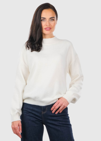 Delmira white womens sweater