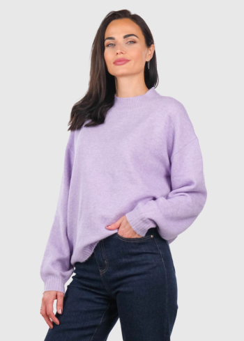 Delmira light purple womens sweater