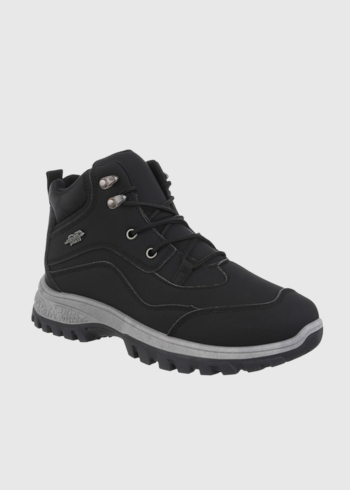 Feo black men's lace-up boots