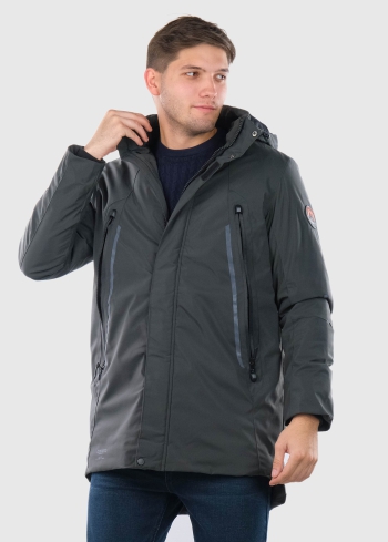 Giosuè dark green mens parka