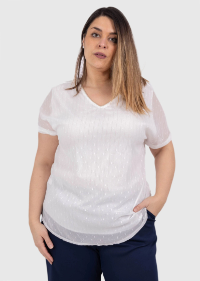 Adena Plus Size white blouse