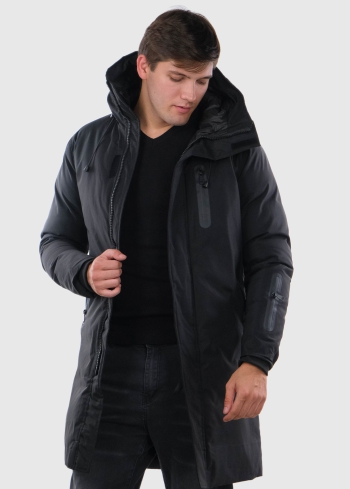 Cassio black mens warm jacket