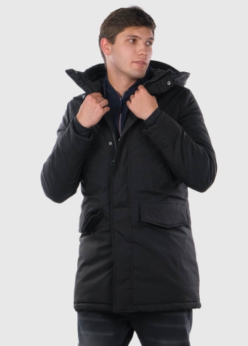 Candido black mens parka