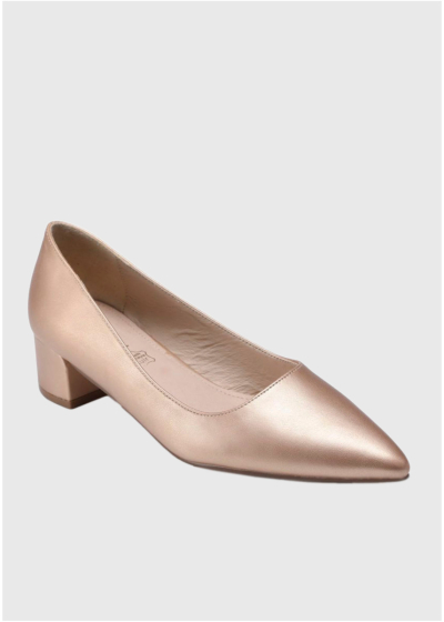 Enya золотистые туфли Большого размера на толстом каблуке