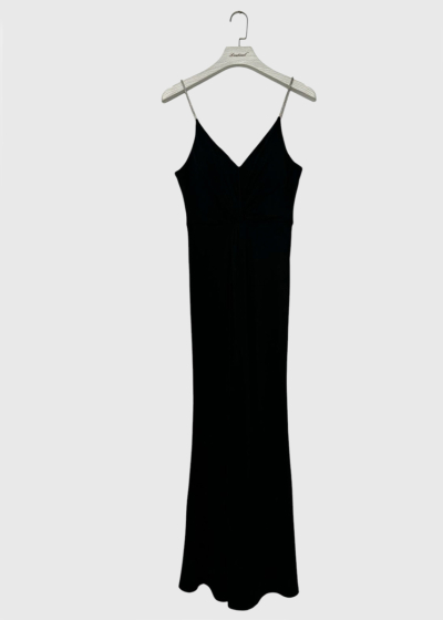 Gultena black evening dress with split