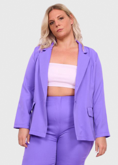 Arsinoуа Lielo izmēru violeta sieviešu žakete