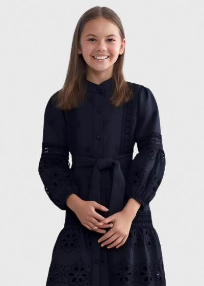 Vittoria melna kleita ar garām piedurknēm