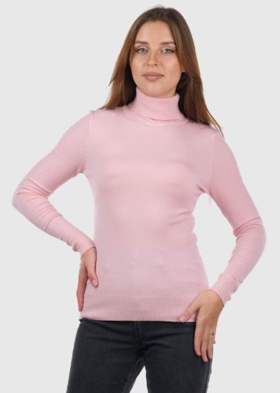 Samuela light pink womens turtleneck