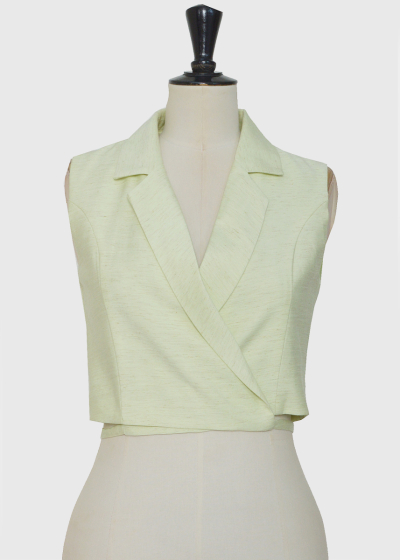 Yasemin light green vest with ties