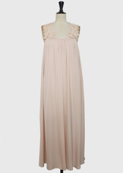 Yaralla beige long backless dress