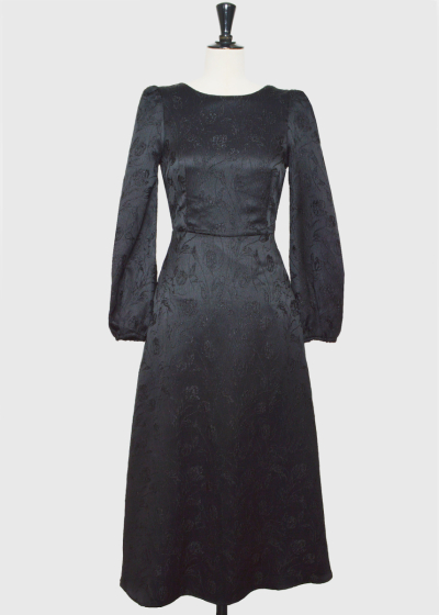 Vrinda black long sleeve dress