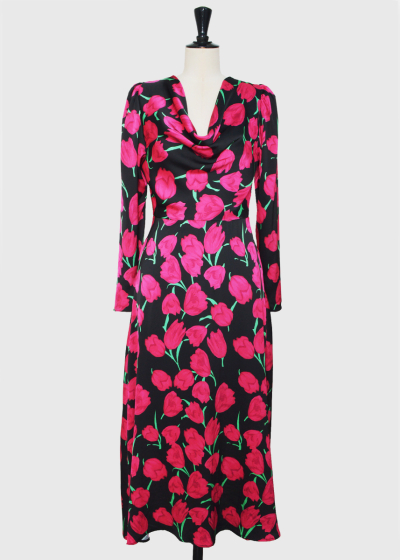 Vika long printed dress