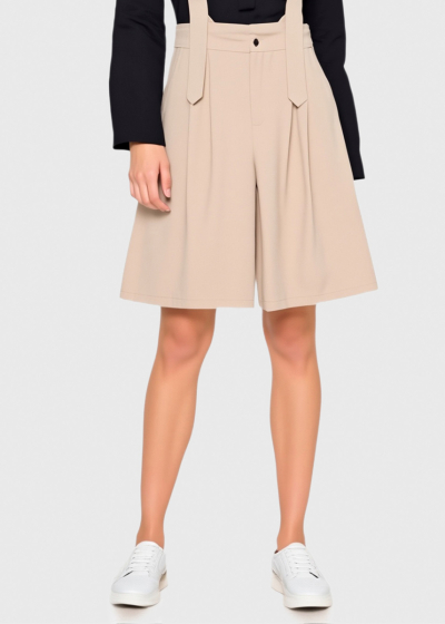 Vera beige womens high-rise shorts