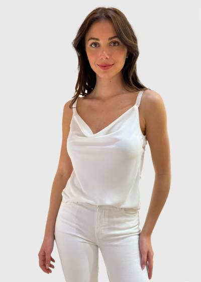 Vanita balts tops ar plānām lencītēm