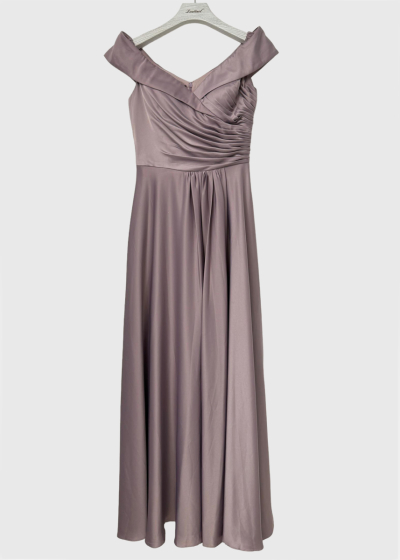 Tarie purple long evening dress