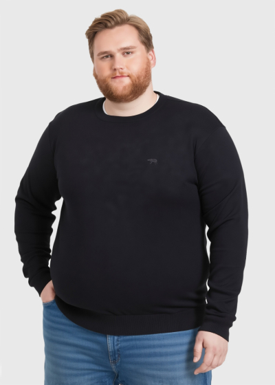 Manuel Lielo izmēru melns džemperis