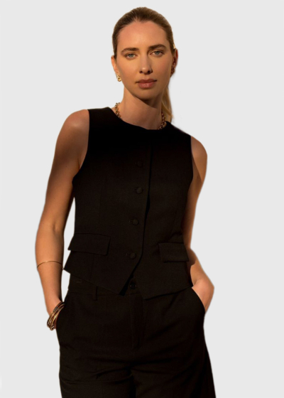 Carrie black vest