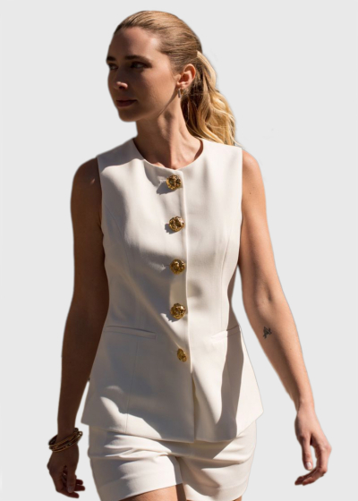 Cleo balta veste ar pogām