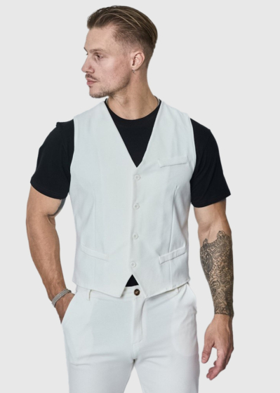 Lelio balta vīriešu veste