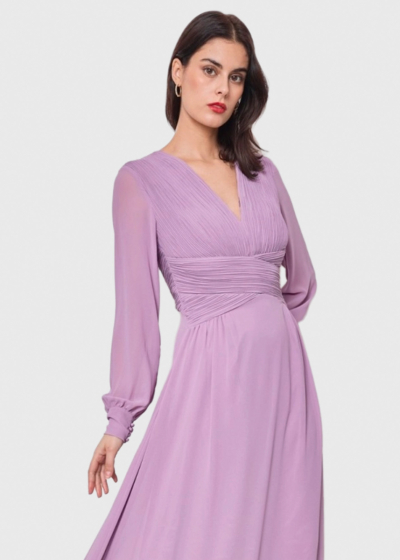 Stasis purple long evening dress