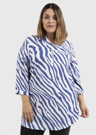 Katalin Lielo izmēru tunika ar zebras rakstu