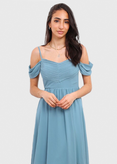 Bonnibel light blue short evening dress