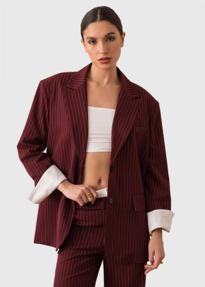 Azalea bordo striped blazer
