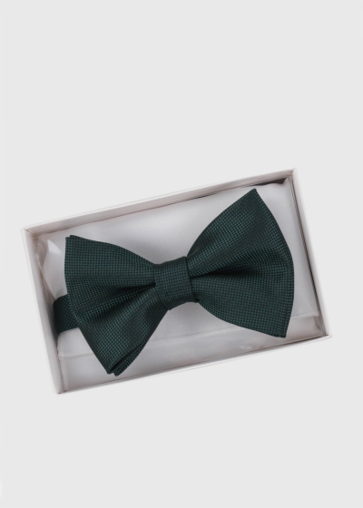 Dark green men's bow tie