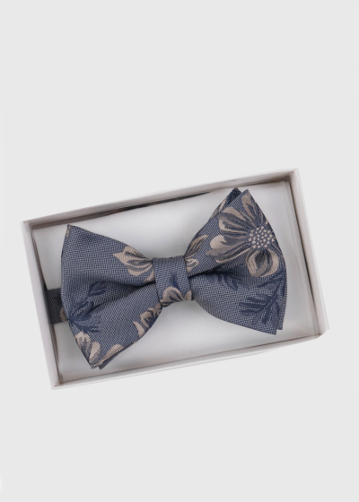 Dark grey patterned bow tie
