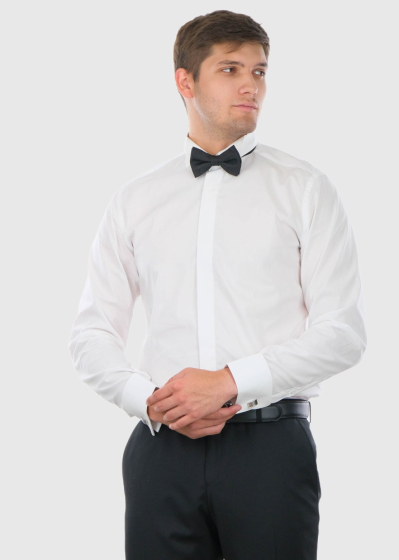 Ennio Slim Fit balts vīriešu krekls