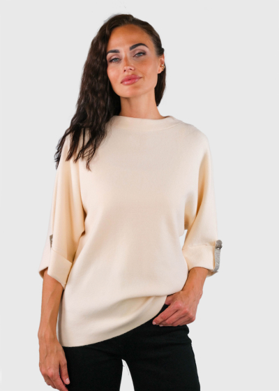Zelinda light beige women's sweater