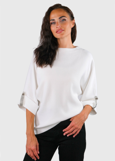 Zelinda white women's sweater