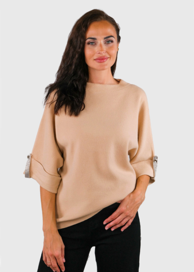 Zelinda beige women's sweater