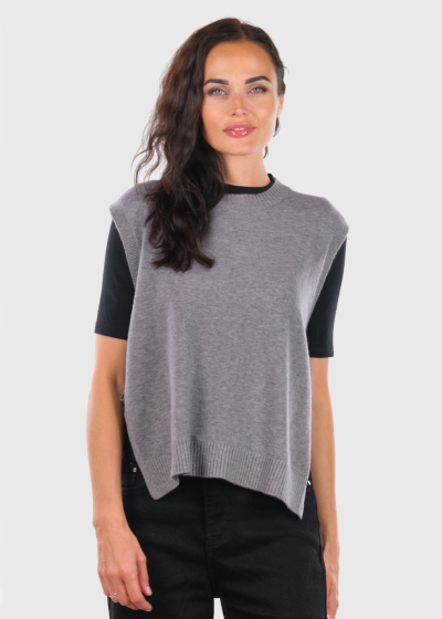 Karin grey vest with ties