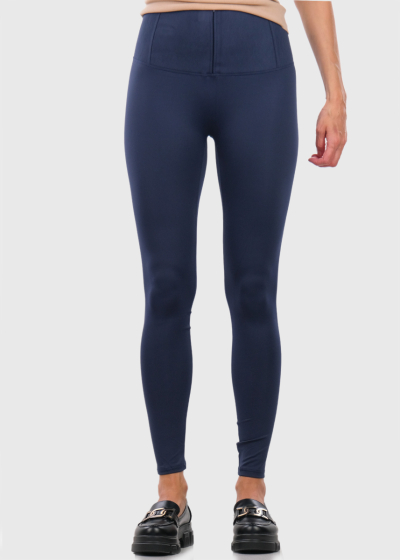 Kaylin dark blue zipped leggings