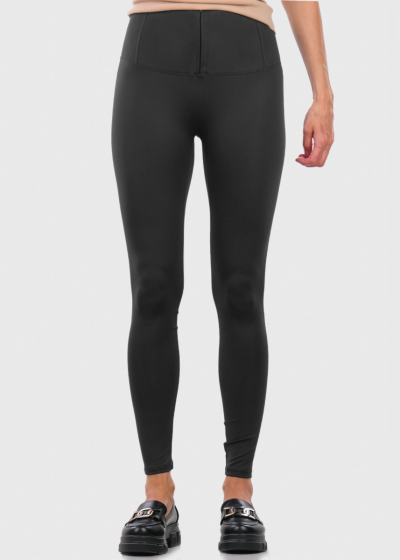 Kaylin black zipped leggings