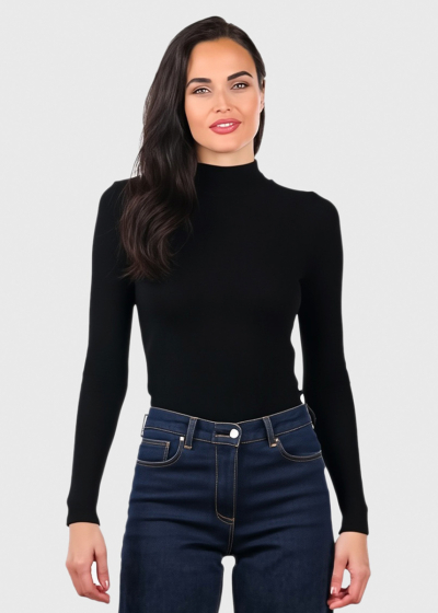 Katolina black women's turtleneck