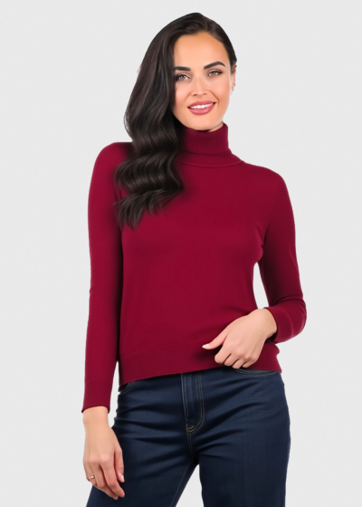 Katia bordo high neck turtleneck