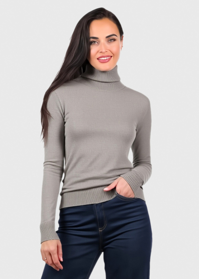 Katia grey high neck turtleneck