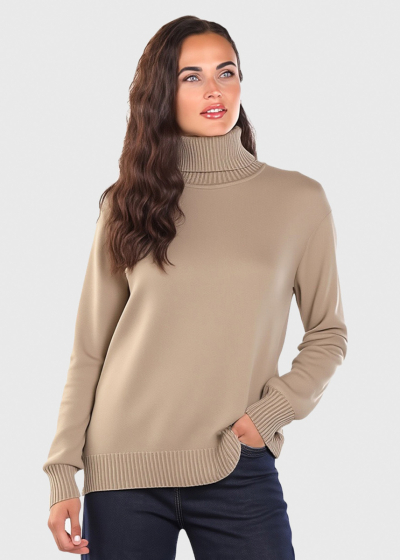 Kristianna beige high neck sweater