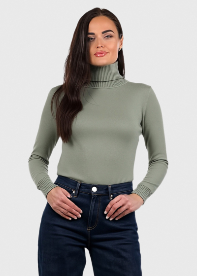 Kristianna green high neck sweater
