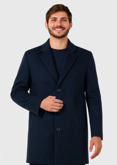 Key dark blue men's coat