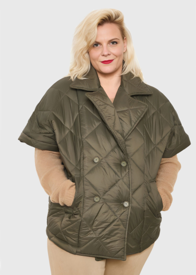 Jamelia Plus Size khaki warm vest