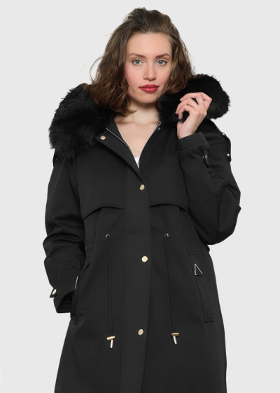 Hanna black women's parka