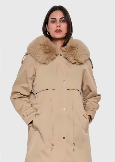 Hanna beige women's parka
